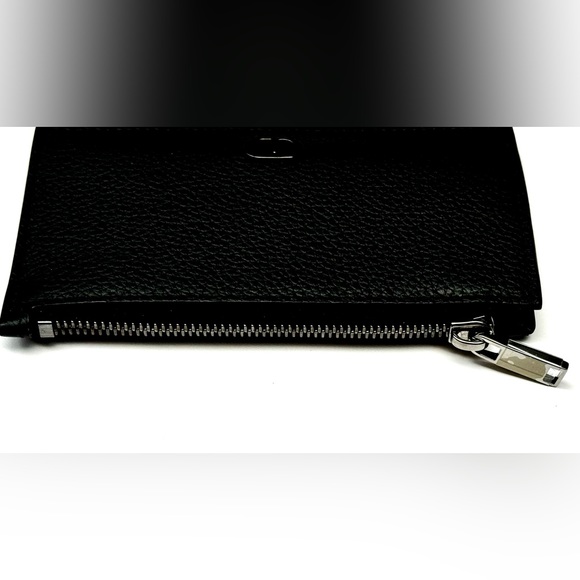 ❤️ CHRISTIAN DIOR UNISEX BLACK SMALL LEATHER WALLET CREDIT CARD CASE ITALY - Picture 5 of 9